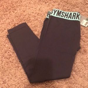 Brand new gray and torquis gym shark leggings